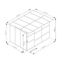 Kotec pro psa G21 KEN 572 - 260 x 220 cm, šedý
