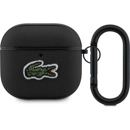 Lacoste Petit Pique Croc Logo Patch pouzdro AirPods 4 černé
