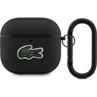 Lacoste Petit Pique Croc Logo Patch pouzdro AirPods 4 černé