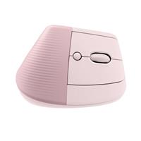 Logitech Lift/Vertikální/Optická/USB + Bluetooth/Růžová