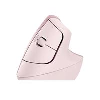 Logitech Lift/Vertikální/Optická/USB + Bluetooth/Růžová