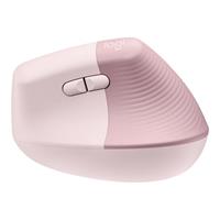 Logitech Lift/Vertikální/Optická/USB + Bluetooth/Růžová
