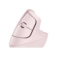 Logitech Lift/Vertikální/Optická/USB + Bluetooth/Růžová