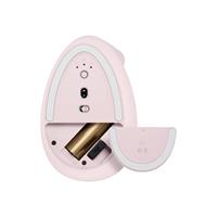 Logitech Lift/Vertikální/Optická/USB + Bluetooth/Růžová