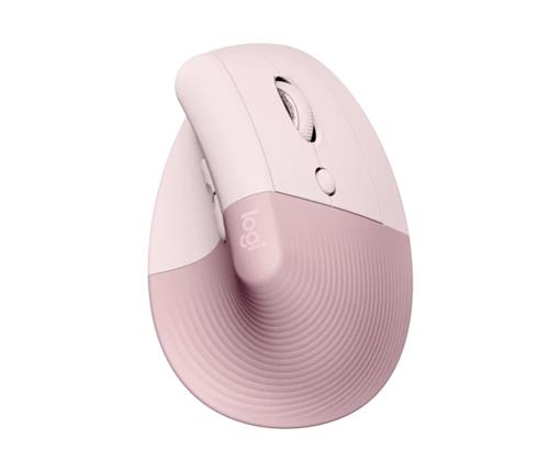 Logitech Lift/Vertikální/Optická/USB + Bluetooth/Růžová