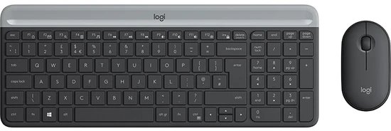 Logitech Slim Wireless Combo MK470 CZ+SK černá