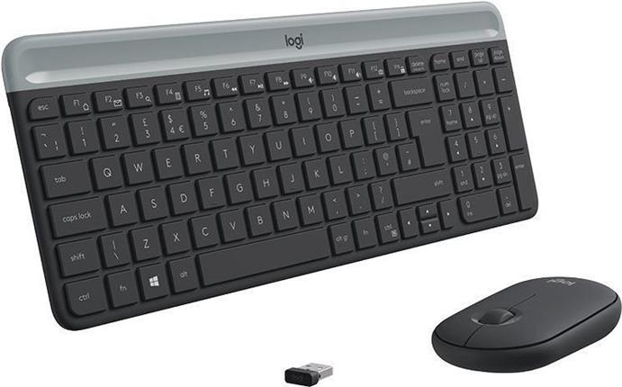 Logitech Slim Wireless Combo MK470 US černá