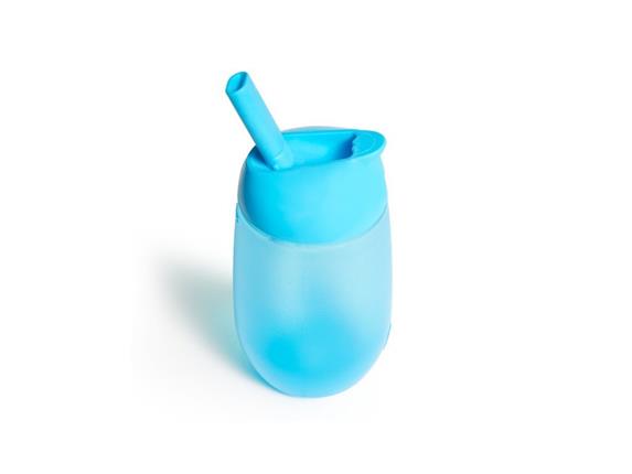 Munchkin - Hrneček s brčkem Simple Clean 296ml - modrá