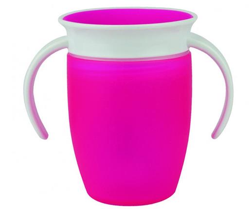 Munchkin - Juniorský netekoucí hrneček 360°s oušky 207 ml-růžový