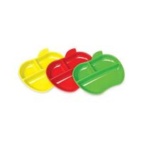 Munchkin - Set barevných dělených talířů ve tvaru jablka 3ks