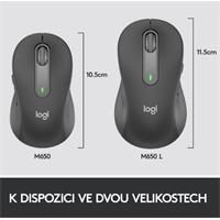 myš Logitech Wireless Mouse M650 L Graphite