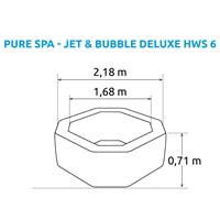 Nafukovací vířivka Marimex Pure Spa - Jet & Bubble Deluxe HWS 6