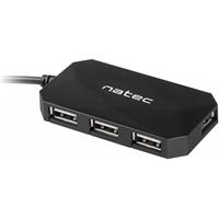 Natec Locust rozbočovač 4x USB 2.0 HUB, černý