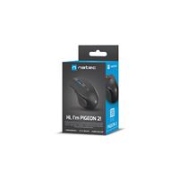Natec optická myš PIGEON 2/4 000 DPI/Kancelářská/Optická/Drátová USB/Černá