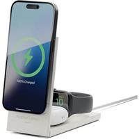 Native Union Rise 3v1 Qi2 (MagSafe) bezdrátová nabíječka s adaptéry šedá