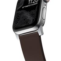 Nomad kožený řemínek pro Apple Watch 42/44 mm - Active Pro Brown/Silver Hardware