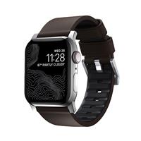 Nomad kožený řemínek pro Apple Watch 42/44 mm - Active Pro Brown/Silver Hardware
