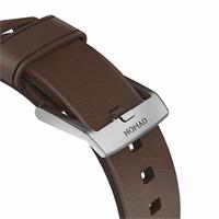 Nomad Modern kožený řemínek Apple Watch 44/42mm hnědý/stříbrné přezky
