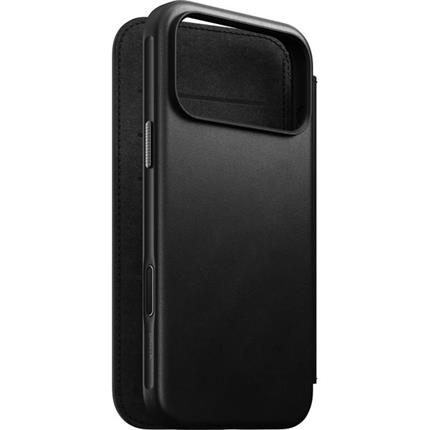 Nomad Modern Leather Folio MagSafe kožené pouzdro iPhone 17 Pro Max Black