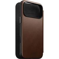 Nomad Modern Leather Folio MagSafe kožené pouzdro iPhone 17 Pro Max Brown