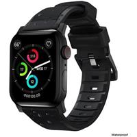 Nomad Rugged Strap silikonový řemínek Apple Watch 44/42 mm černý/černé přezky