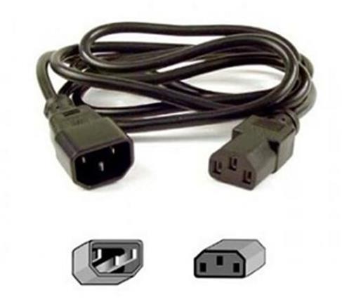 OEM Value síťový prodlužovací kabel černá 220V 1m