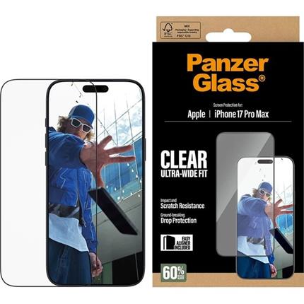 PanzerGlass Ultra-Wide Fit sklo Apple iPhone 17 Pro Max s instalačním rámečkem