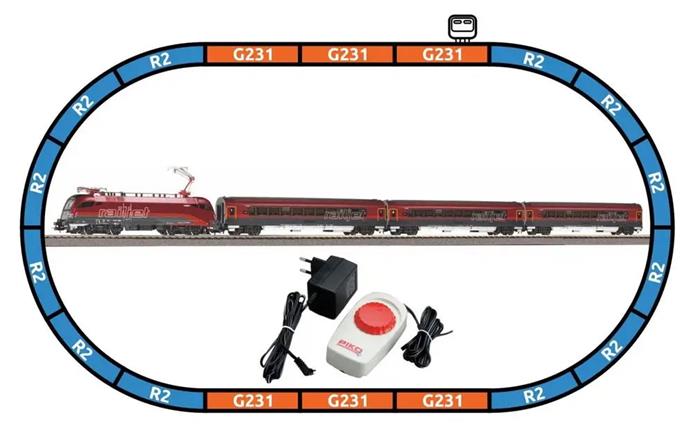 Piko 57178 Startovací sada Osobní vlak Taurus Railjet ÖBB VI