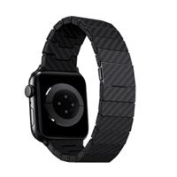 Pitaka remienok Carbon Fiber Strap pre Apple Watch 42/44mm - Black