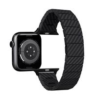 Pitaka remienok Carbon Fiber Strap pre Apple Watch 42/44mm - Black