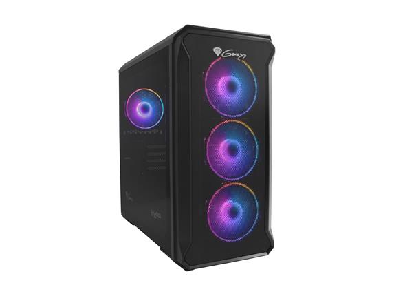 Počítačová skříň Genesis IRID 503 ARGB MICRO (USB 3.0), 4x 120m ventilátory ARGB ovládané z MB