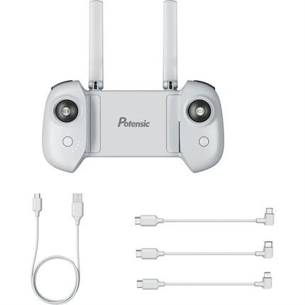 Potensic náhradní dálkové ovládání pro ATOM 4K + napájecí kabel a 3 propojovací kabely k telefonům