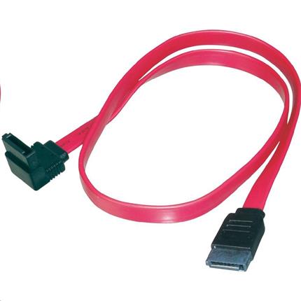 PremiumCord Kabel SATA 0,5m 1x90°+1x rovný