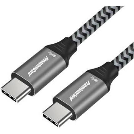 PremiumCord Kabel USB 3.2 Gen 1 USB-C male - USB-C male, bavlněný oplet, 0,5m