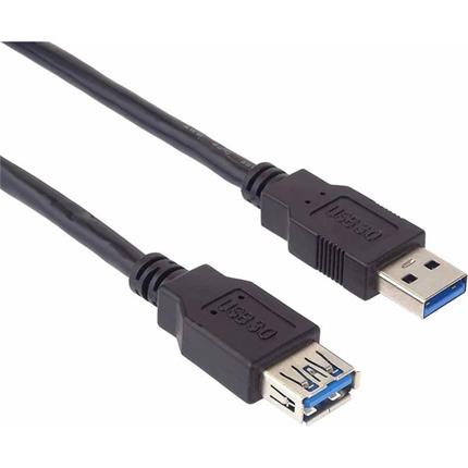 PremiumCord USB-A/USB-A prodlužovací kabel 1m černý