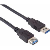 PremiumCord USB-A/USB-A prodlužovací kabel 1m černý