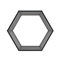 Přístřešek na dřevo G21 HEX 53 - 92 x 60 cm, antracitový