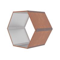 Přístřešek na dřevo G21 HEX 53 - 92 x 60 cm, hnědý