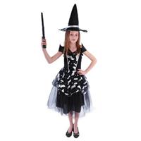RAPPA Dětský kostým netopýrka čarodějnice - Halloween (S)