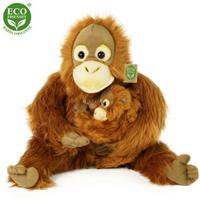 RAPPA Plyšový orangutan s mládětem 28 cm