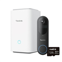 REOLINK bezpečnostní video zvonek D340B + Hub 1 + 128GB microSD