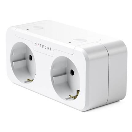 Satechi Homekit chytrá zásuvka se dvěma vstupy bílá