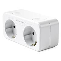 Satechi Homekit chytrá zásuvka se dvěma vstupy bílá