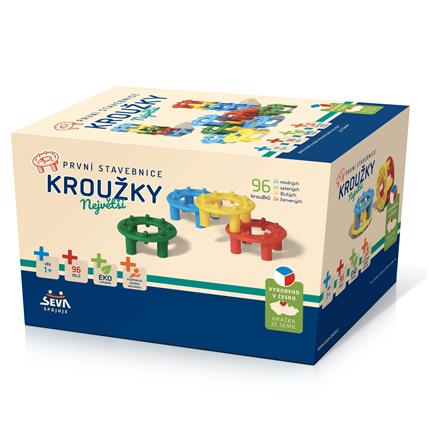 SEVA Kroužky největší 4 barvy