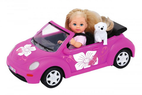 Simba Evička s autem New Beetle Panenka 12 cm
