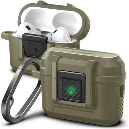 Spigen Lock Fit pouzdro pro AirPods Pro 2 vintage khaki