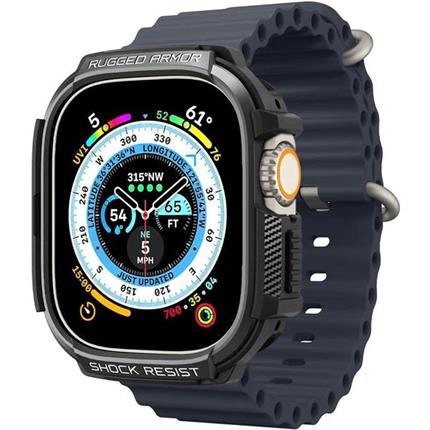 Spigen Rugged Armor, black - Apple Watch Ultra 49mm