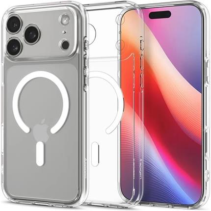 Spigen Ultra Hybrid MagSafe kryt iPhone 17 Pro Max clear white