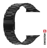SWISSTEN kovový řemínek Pro Apple Watch 38-40 mm černý