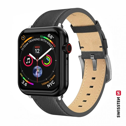 SWISSTEN Kožený řemínek pro Apple Watch 4